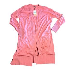 Halogen Cardigan Sweater Duster Rose Pink Size 1X New with Tags Nordstrom